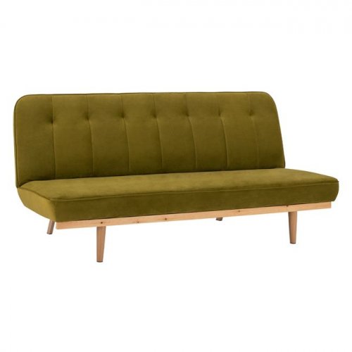 Sofa Bed 3 Seater from velvet Olive Shade 193x85x88cm