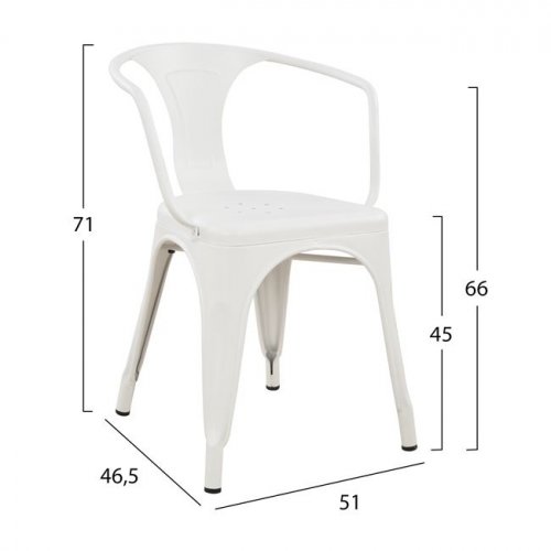 Stuhl VANTAGGIO COMFORT "Milch weiß" Stuhl im Industry-Design, stapelbar, Woodwell