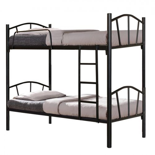 Etagenbett aus Metall in schwarz 90x190