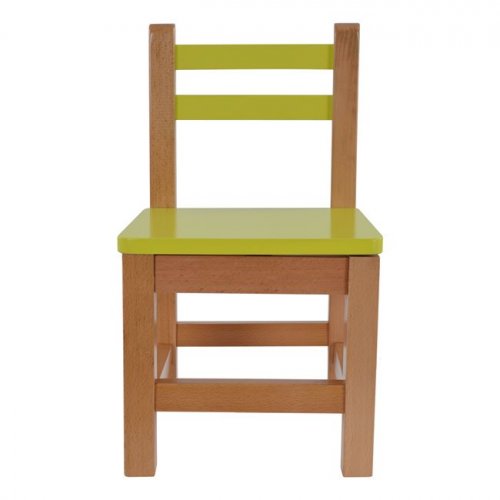 Children's chair in yellow with natural leg