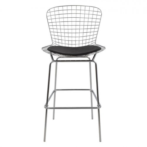 Barhocker aus Metall in Chrom