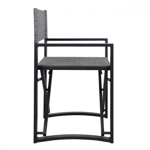 Sessel Direktor Aluminium Grau