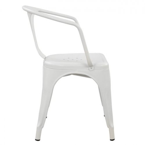 Stuhl VANTAGGIO COMFORT "Milch weiß" Stuhl im Industry-Design, stapelbar, Woodwell