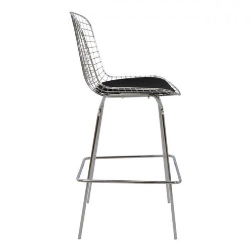Barhocker aus Metall in Chrom