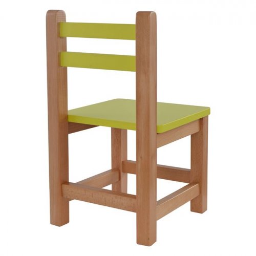 Children's chair in yellow with natural leg