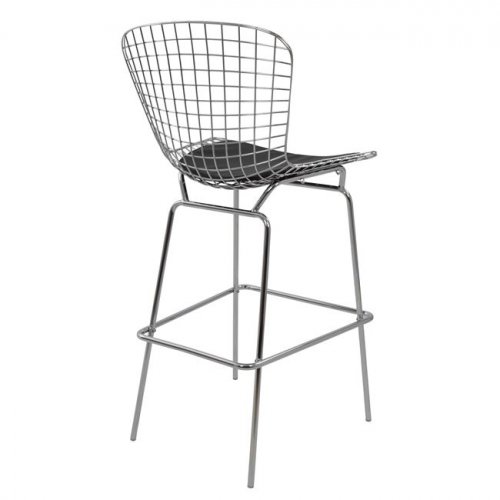 Barhocker aus Metall in Chrom