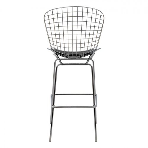Barhocker aus Metall in Chrom