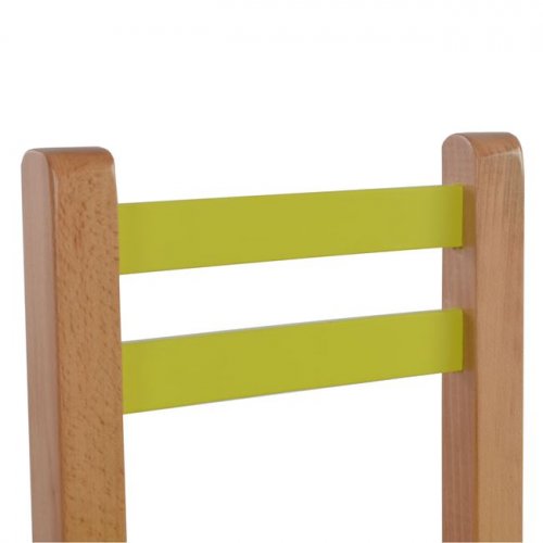 Children's chair in yellow with natural leg