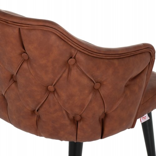 SOFA 2 SEAT CARLOS MADE OF BROWN NUBUK FABRIC WITH WOODEN FEET 119x60x84cm