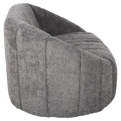 2-SITZ-SOFAS AUS GRAUEM BOUCLE-STOFF 145 x 82 x 67 cm