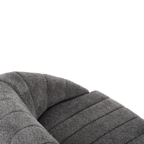 2-SITZ-SOFAS AUS GRAUEM BOUCLE-STOFF 145 x 82 x 67 cm