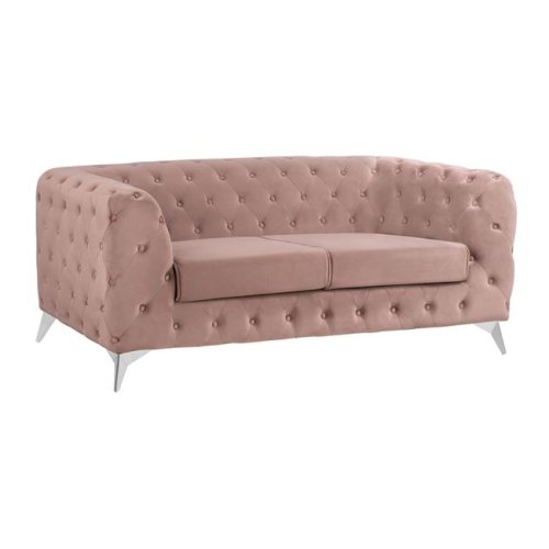 2-Sitzer Sofa ALBERT mit Samt | In Apfeltönen