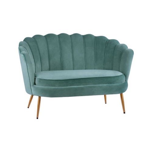COQUILLE two-seater sofa in mint velvet