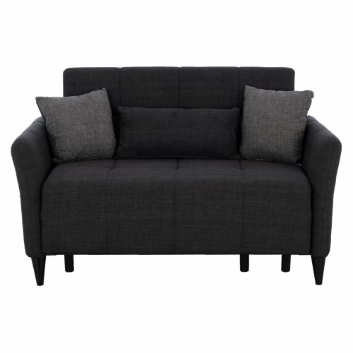 SOFA 2 SEAT GALILEO GRAY WITH BLACK LEGS 150x95.5x88 cm