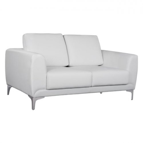 Sofa 2-Sitzer "Kenzie" mit weißem PU 142x81x81 cm