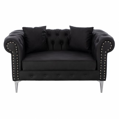 SOFA 2-SITZER CIELLE MIT SCHWARZ PU 152x85x80 cm
