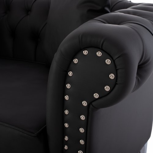 SOFA 2-SITZER CIELLE MIT SCHWARZ PU 152x85x80 cm