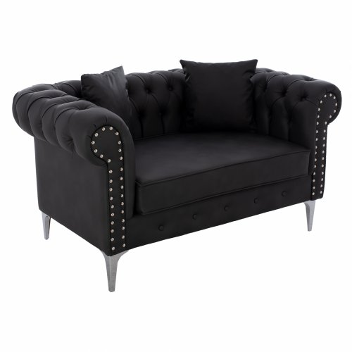 SOFA 2-SITZER CIELLE MIT SCHWARZ PU 152x85x80 cm
