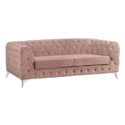 3-Sitzer Sofa ALBERT mit Samt | In Apfeltönen