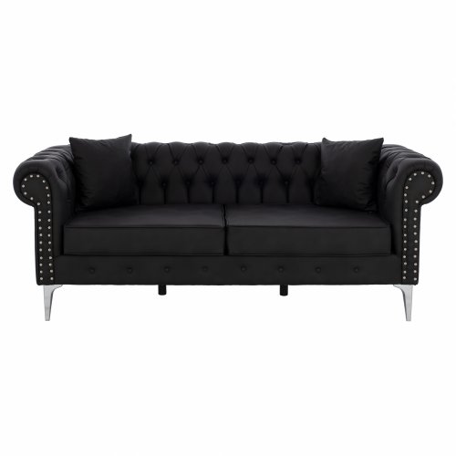SOFA 3 SITZ CIELLE MIT SCHWARZEM PU 213x90x82 cm