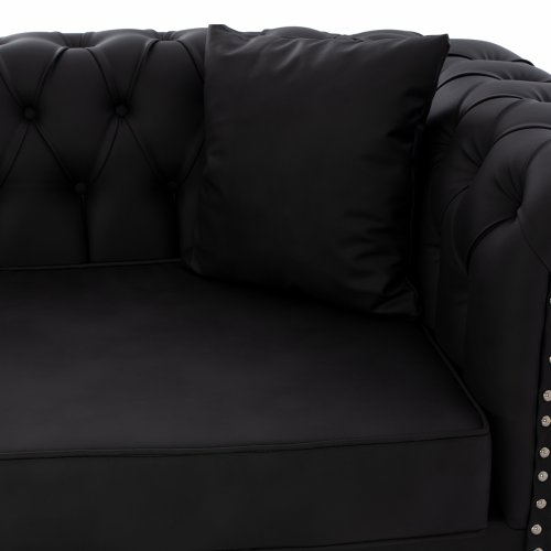 SOFA 3 SITZ CIELLE MIT SCHWARZEM PU 213x90x82 cm