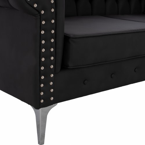 SOFA 3 SITZ CIELLE MIT SCHWARZEM PU 213x90x82 cm