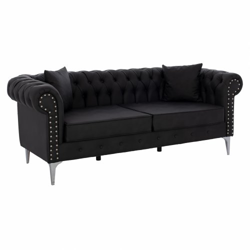 SOFA 3 SITZ CIELLE MIT SCHWARZEM PU 213x90x82 cm