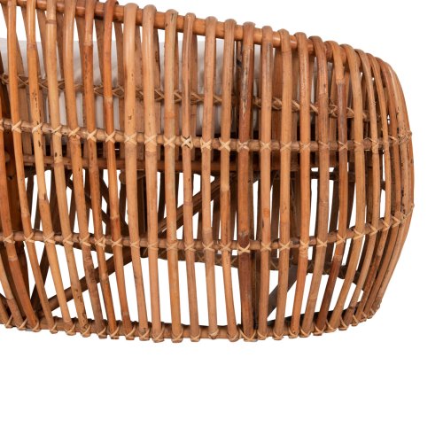 SOFA-LOUNGER LANTRY NATURRATTAN – WEIßE KISSEN 215x60x78 cm