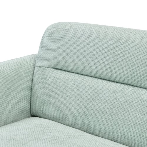 WENDBARES ECKSOFA FLYER, MINZ FARBE STOFF, HOHE BEINE AUS METALL, 285 x 86 – 172 x 74 Hcm