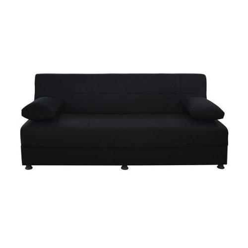 3-Sitzer Schlaf-Sofa EGE mit Stauraum | In Schwarz