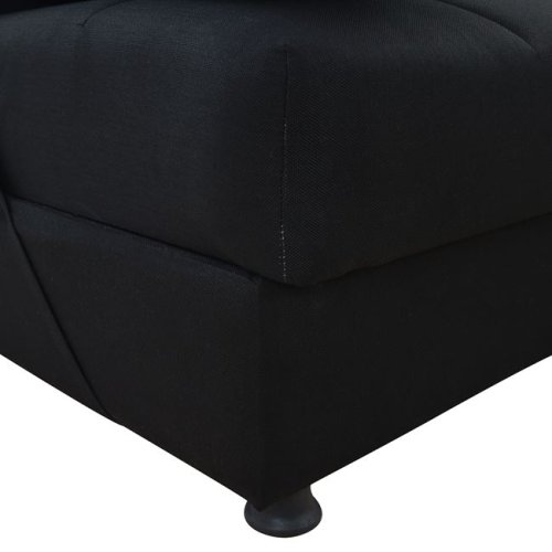 3-Sitzer Schlaf-Sofa EGE mit Stauraum | In Schwarz