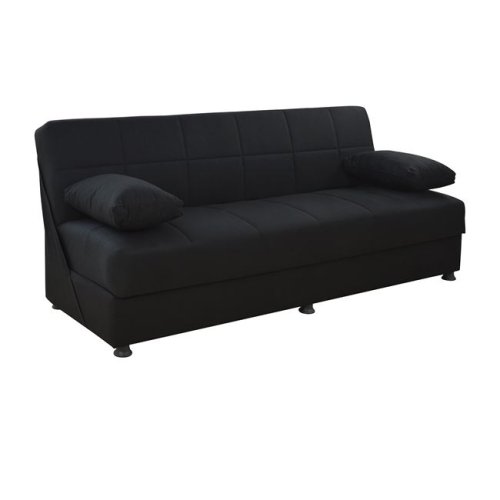 3-Sitzer Schlaf-Sofa EGE mit Stauraum | In Schwarz