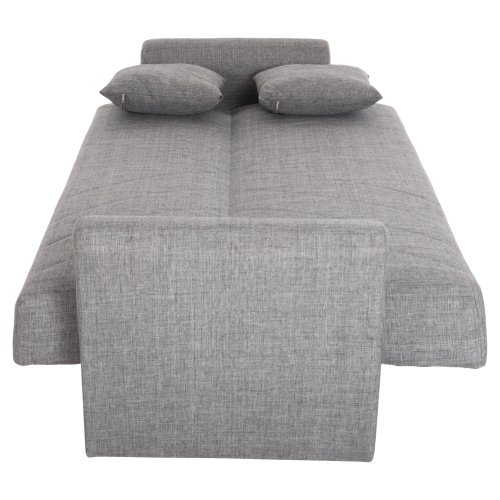 SCHLAFSOFA 3-SITZER ANDRE ANTHRAZIT-STOFF-STAUBRAUM 214x82x84Hcm