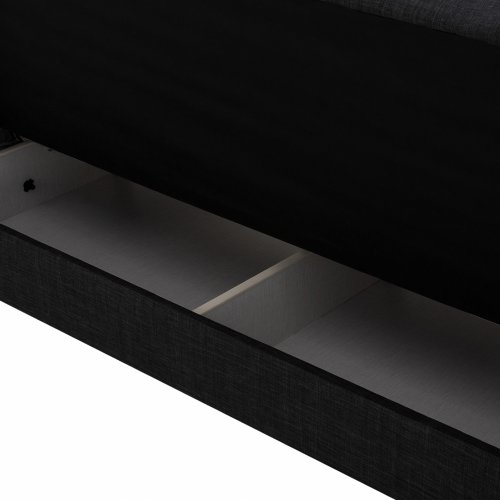 ΚΑΝΑΠΕΣ ΚΡΕΒΑΤΙ 3ΘΕΣΙΟΣ CARYLON ΣΚΟΥΡΟ ΓΚΡΙ ΜΕ ΜΑΞΙΛΑΡΙΑ 214x85x78 εκ.