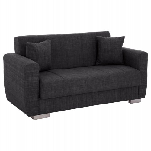 2-Sitzer-Schlafsofa in grau, 180x84x88 cm