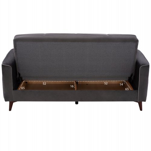 SCHLAFSOFA "PORTMAN" 2-SITZER IN GRAU 140x80x87 cm
