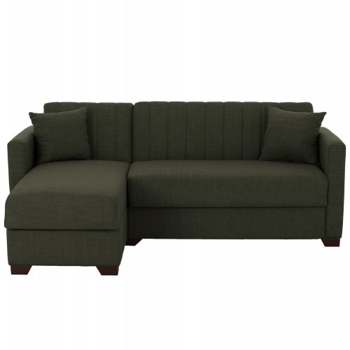 SCHLAFSOFA ECKE REVERSIBEL OLIVGRÜN 200x133x77cm