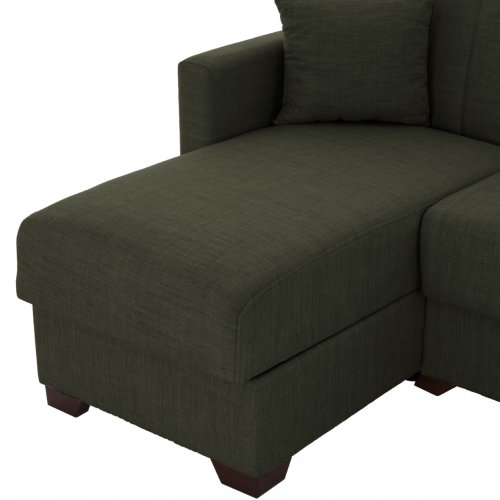 SCHLAFSOFA ECKE REVERSIBEL OLIVGRÜN 200x133x77cm