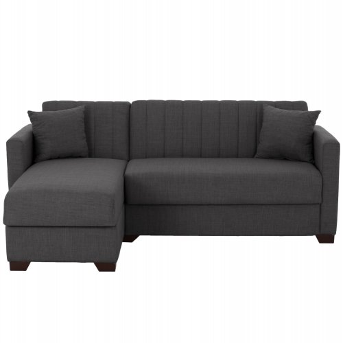 SCHLAFSOFA ECKE REVERSIBEL GRAU 200x133x77cm