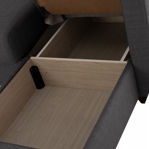 SCHLAFSOFA ECKE REVERSIBEL GRAU 200x133x77cm