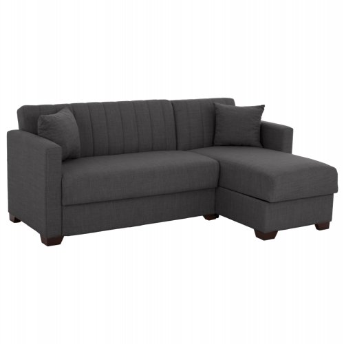 SCHLAFSOFA ECKE REVERSIBEL GRAU 200x133x77cm