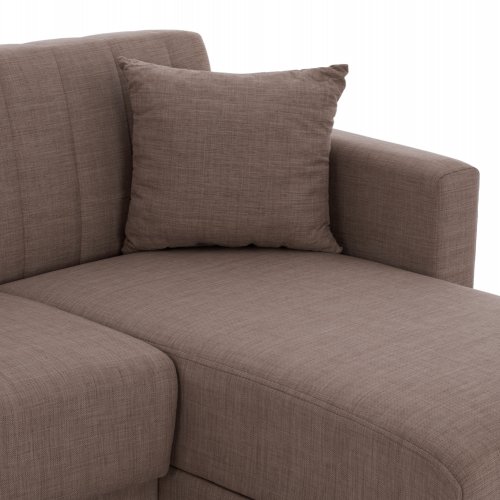 SCHLAFSOFA ECKE REVERSIBEL BRAUN 200x133x77cm