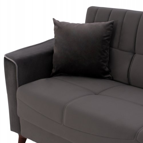 SCHLAFSOFA "PORTMAN" 2-SITZER IN GRAU 140x80x87 cm