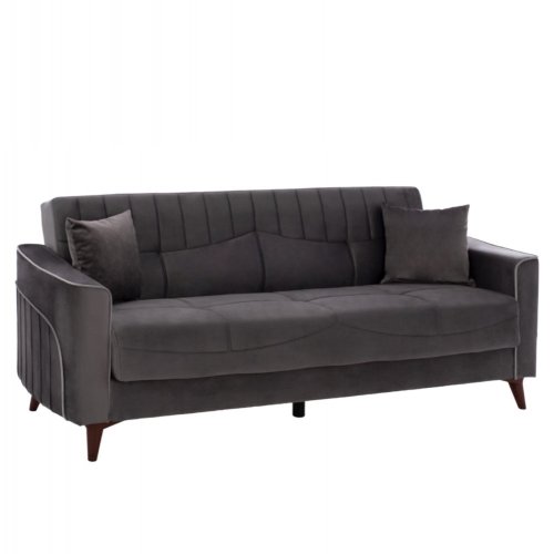 SCHLAFSOFA "PORTMAN" 3-SITZER IN GRAU 210x80x87 cm