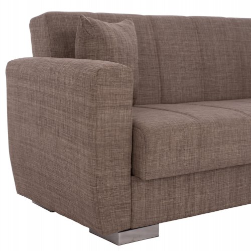 3-Sitzer-Schlafsofa in beige, 215 x 80 x 77 cm