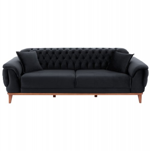 ΚΑΝΑΠΕΣ ΚΡΕΒΑΤΙ BENNINGTON ΤΡΙΘΕΣΙΟΣ ΜΑΥΡΟ 240x95x80 εκ.