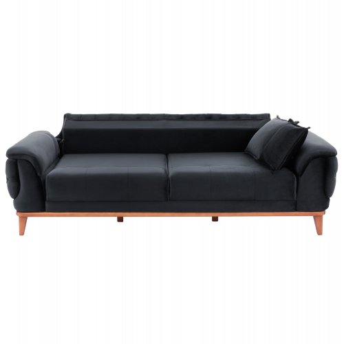 ΚΑΝΑΠΕΣ ΚΡΕΒΑΤΙ BENNINGTON ΤΡΙΘΕΣΙΟΣ ΜΑΥΡΟ 240x95x80 εκ.