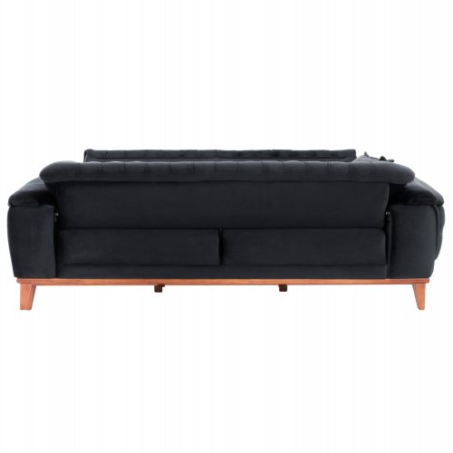 ΚΑΝΑΠΕΣ ΚΡΕΒΑΤΙ BENNINGTON ΤΡΙΘΕΣΙΟΣ ΜΑΥΡΟ 240x95x80 εκ.