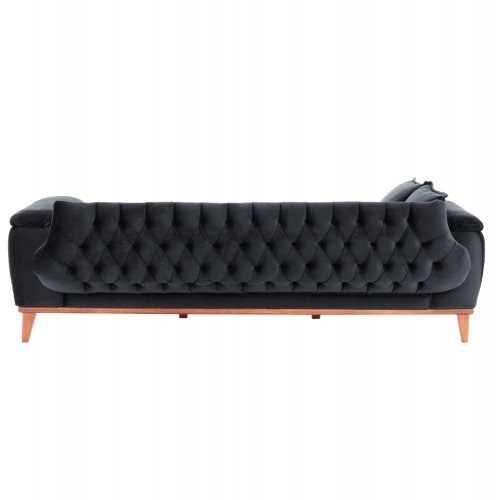 ΚΑΝΑΠΕΣ ΚΡΕΒΑΤΙ BENNINGTON ΤΡΙΘΕΣΙΟΣ ΜΑΥΡΟ 240x95x80 εκ.