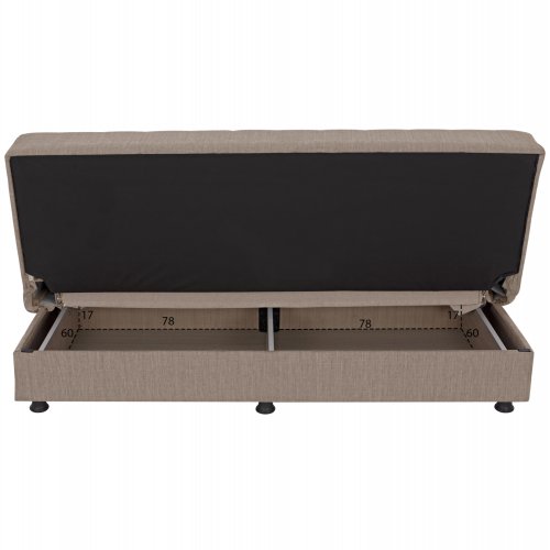 SCHLAFSOFA "ANDRI" 3-SITZER BEIGE 180x72x77 cm